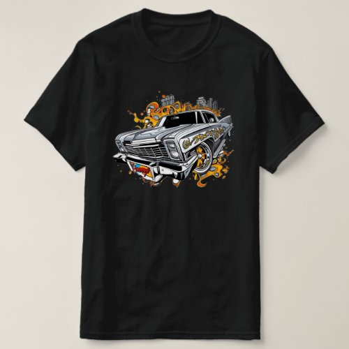 Lowrider Chevrolet Style Graffiti Artwork T_Shirt