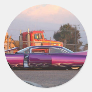 lowrider classic round sticker