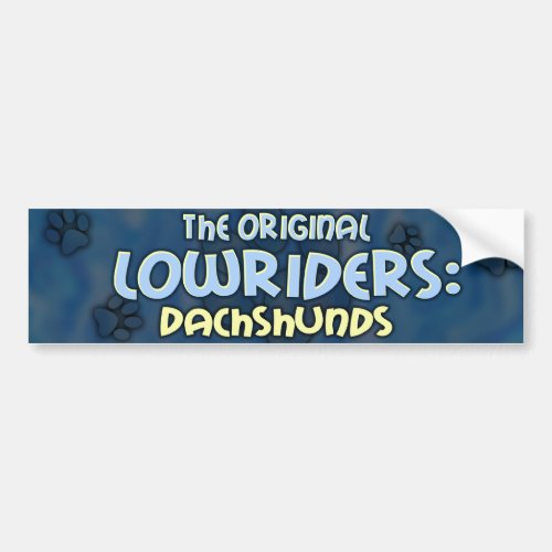 Lowrider Dachshund Bumper Sticker