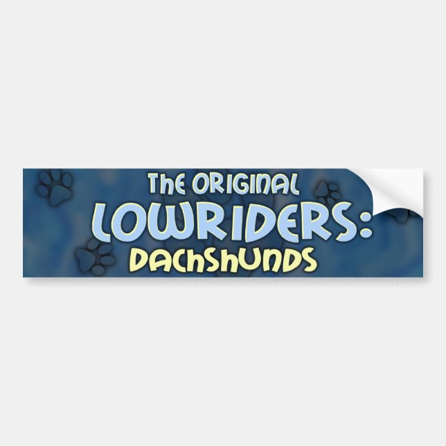 Lowrider Dachshund Bumper Sticker (Front)