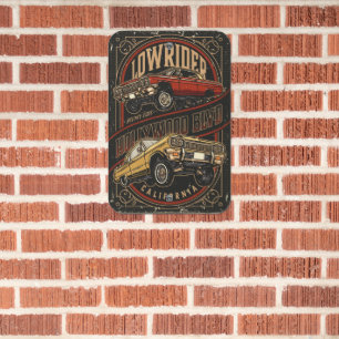 Lowrider Hollywood Blvd California Metal Sign