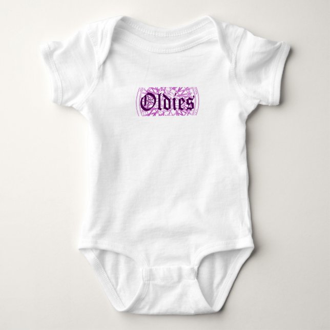Lowrider Rim Oldies Old School Oldies Baby Bodysuit (Front)