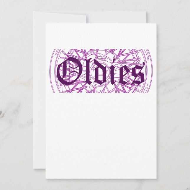 Lowrider Rim Oldies Old School Oldies Invitation (Front)