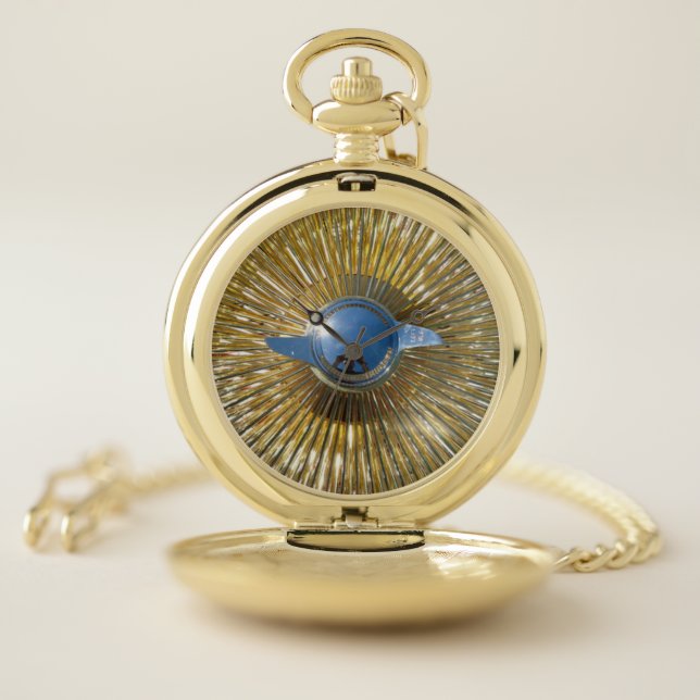 Lowrider Wire Wheels Gold Low Rider Pocket Watch (Inside)