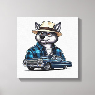 Lowrider Wolf Canvas Print