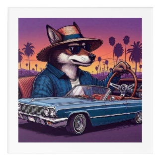 Lowrider Wolfy Acrylic Print