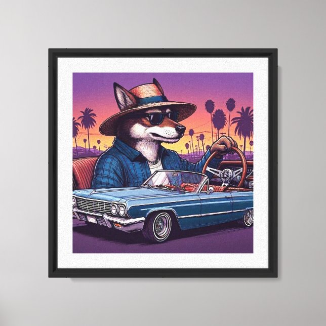 Lowrider Wolfy Canvas Print (Front)