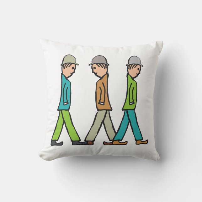 Lowry Matchstick Men Throw Pillow (Front)