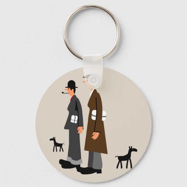 Lowry-style figures keychain (Front)