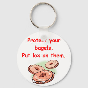 lox and bagels keychain