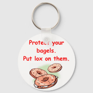 lox and bagels keychain
