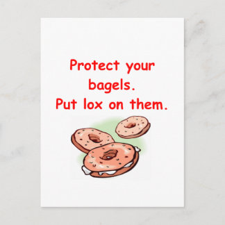 lox and bagels postcard