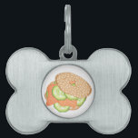Lox & Bagel Pet Name Tag<br><div class="desc">No food item is more New York than the bagel. Get this appetizing design on kitchen linen, chef coats, apron, hats and more.</div>