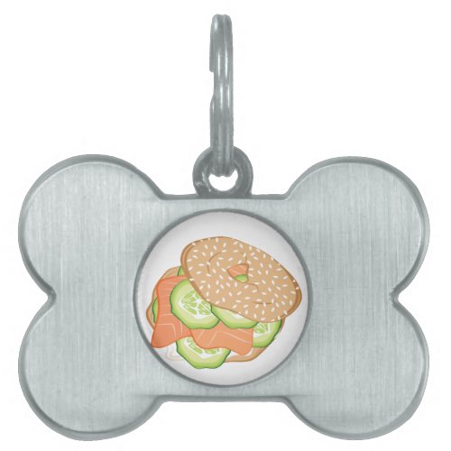 Lox  Bagel Pet Name Tag