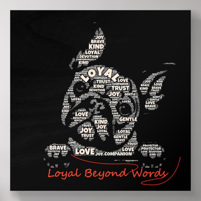 Loyal Beyond Words Wood Photo Tile (Front Set)