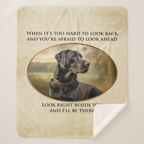 Loyal Black Lab Sherpa Blanket