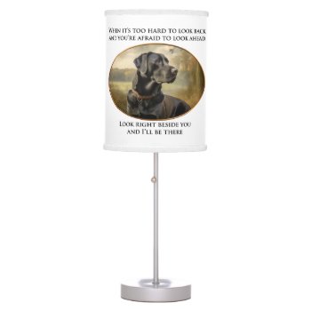 Loyal Black Lab Table Lamp by ForLoveofDogs at Zazzle
