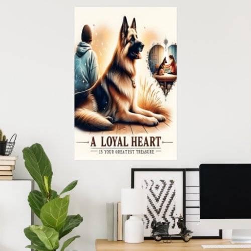 Loyal Companion At Sunset Poster