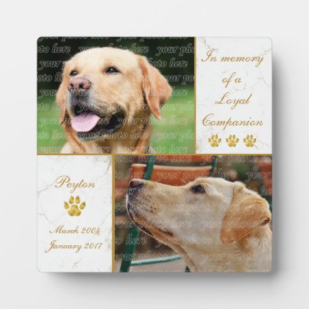 Loyal Companion Dog Photo Pet Keepsake Plaque