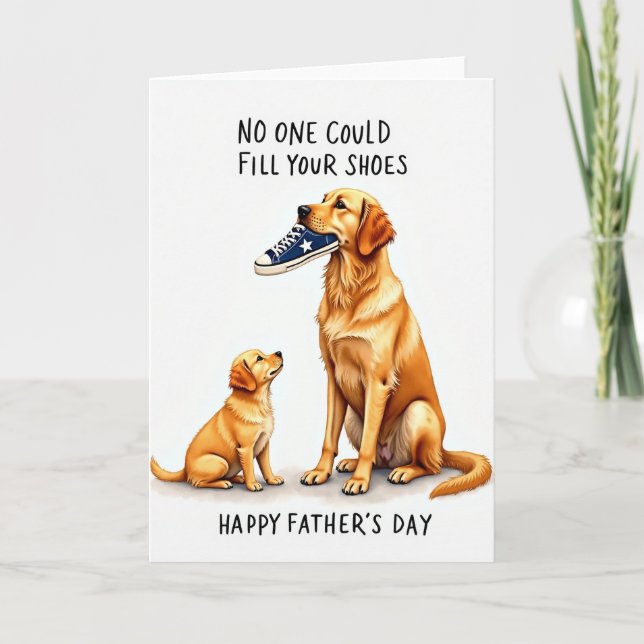 Loyal Dog Fathers Day Image Card (Front)