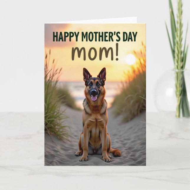 Loyal Dog Mothers Day Scene Card (Front)