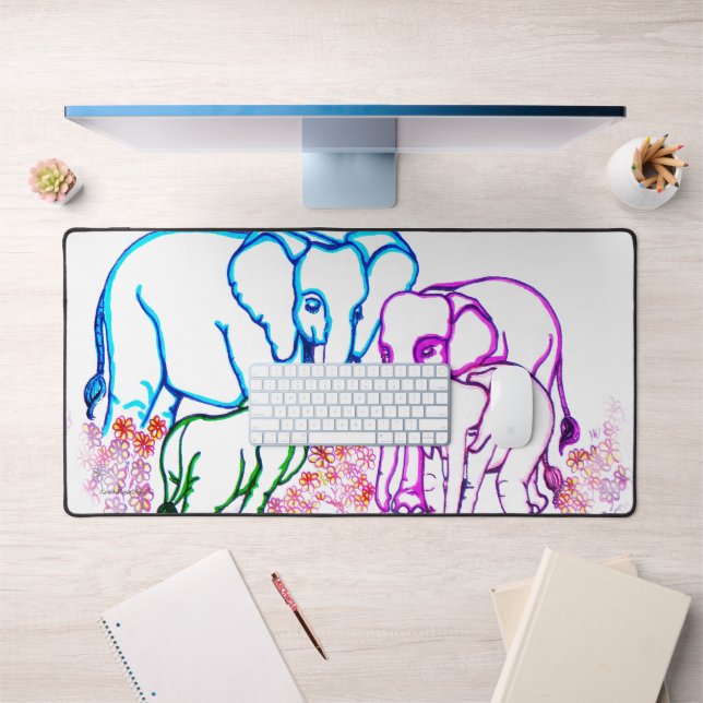 Loyal Elephants Desk Mat (Office 1)