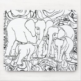 Loyal Elephants Mouse Pad