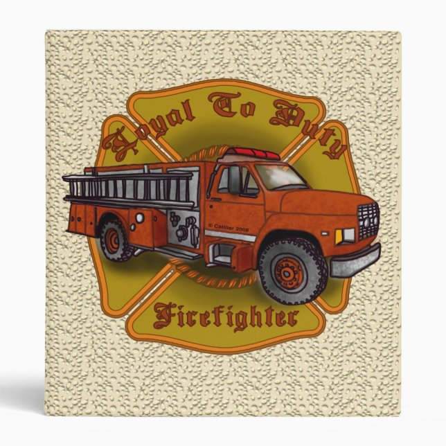 Loyal Fire Truck firefighter binder (Front)