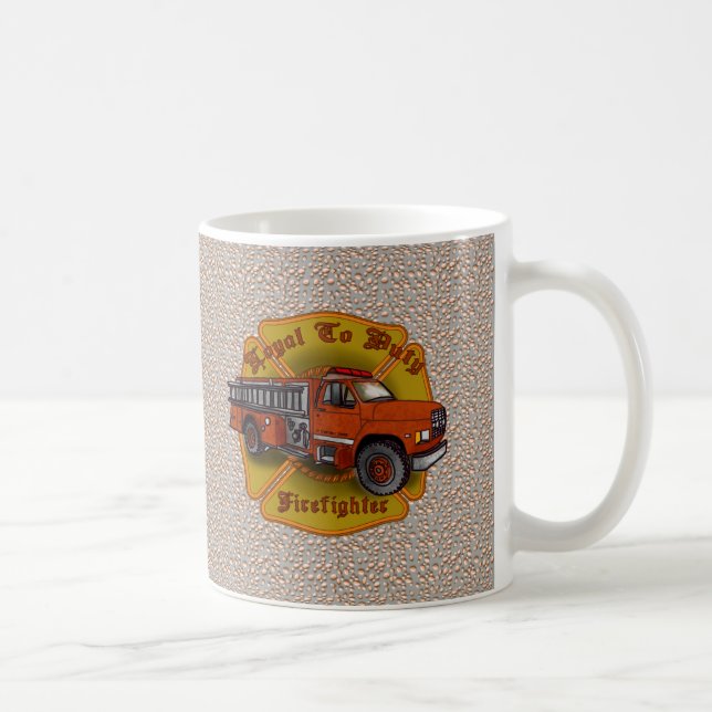 Loyal Firefighter Firetruck mug (Right)