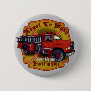 Loyal Firefighter Firetruck pin