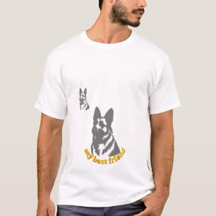 Loyal German Shepherd Dog Face Purple Graphic T-Sh T-Shirt