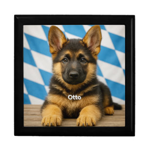 Loyal German Shepherd Personalized Jewelry Box