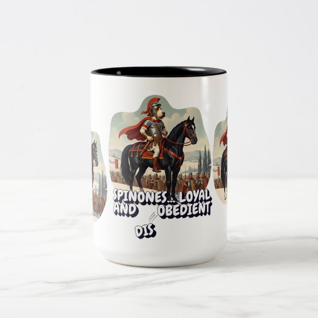 Loyal Italian Spinone Two-Tone Coffee Mug (Center)