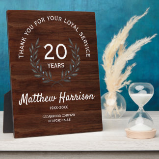 Loyal Long Service Appreciation Award. Personalize Plaque