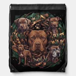 Loyal & Loving Pitbull Drawstring Bag
