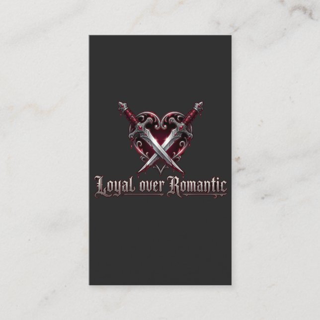 lOYAL Over Romantic Business Card (Front)