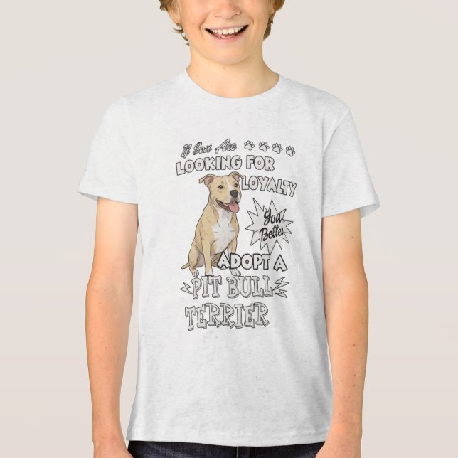 Loyal Pit Bull Terrier Advocate  Tri-Blend Shirt (Front)