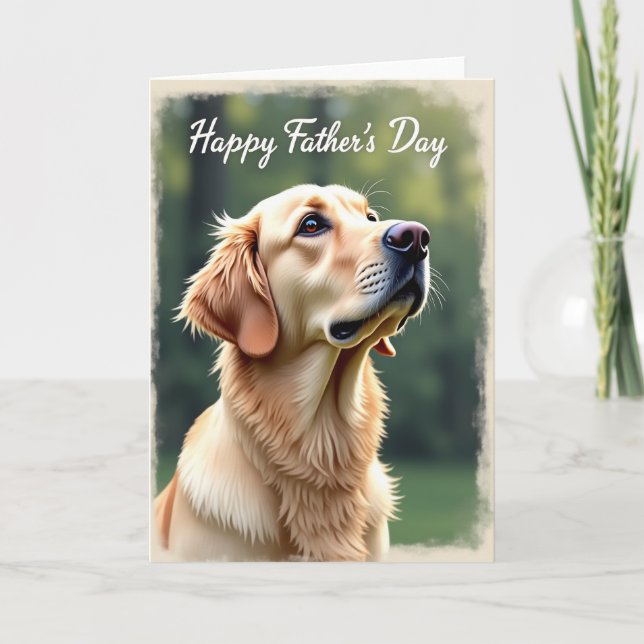 Loyal Pup Floral Fathers Day Card (Front)