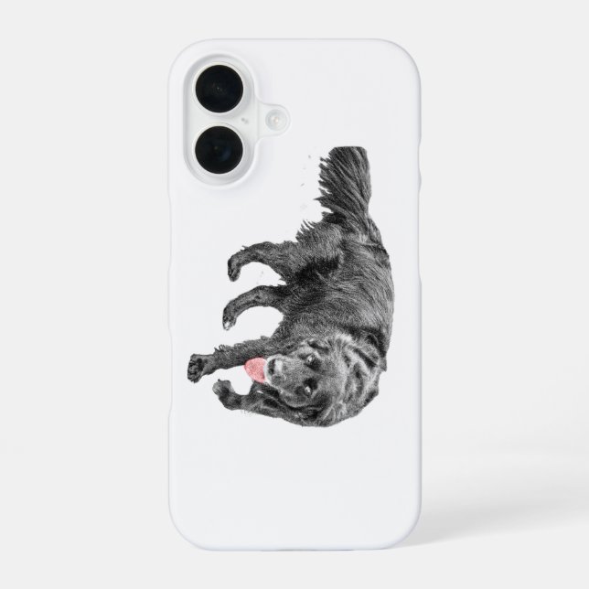 Loyal Pup with Red Accent Iphone Case (Back)