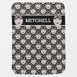 Loyal Siberian Husky Arctic Sled Dog Pet Puppy Baby Blanket