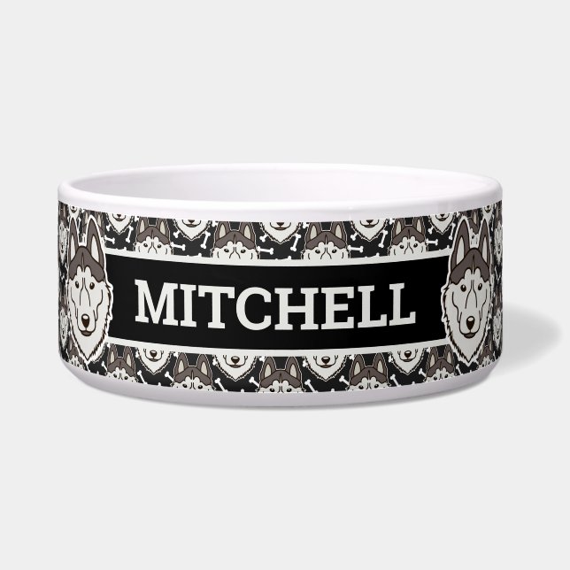 Loyal Siberian Husky Arctic Sled Dog Pet Puppy Bowl (Front)