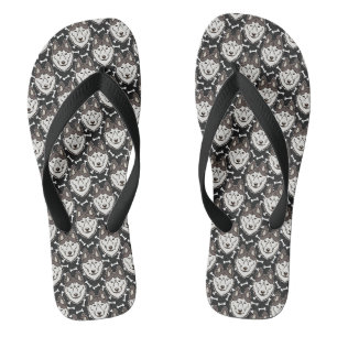 Loyal Siberian Husky Arctic Sled Dog Pet Puppy Flip Flops