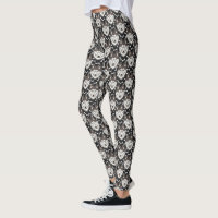 Punks Not Dead Skull Mohawk Punk Rock Rocker Leggings