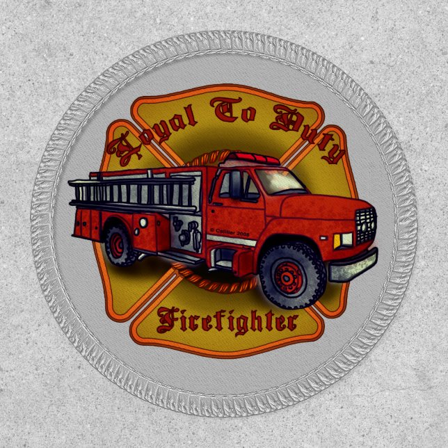 Loyal To Duty Firefighter Firetruck patch (Front)