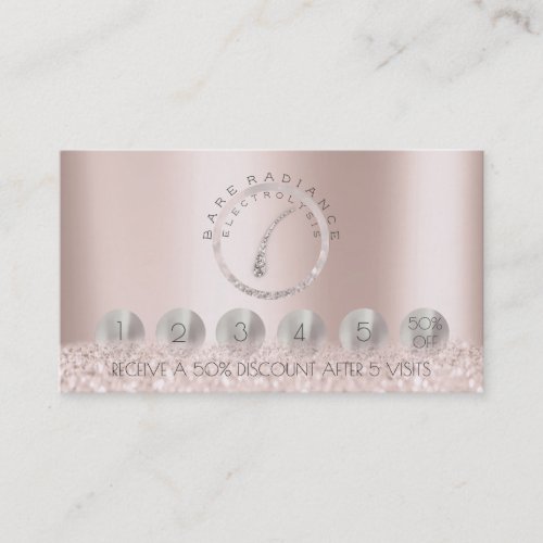 Loyality 6 Eyebrows Rose Hair Removal Glitter1 Business Card
