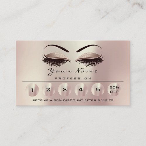 Loyality 6 Makeup Eyebrow Eyes Lashes Rose Brows Business Card