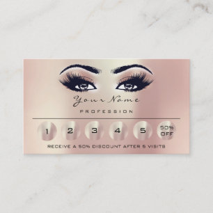 Loyality 6 Makeup Eyebrow Eyes Lashes Rose Eyes1 Business Card