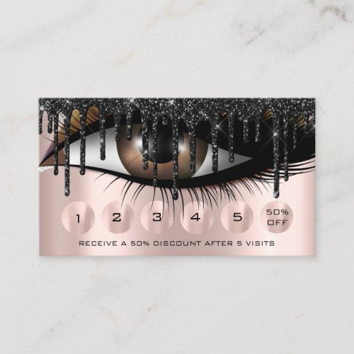 Loyality 6 Makeup Hairdresser Eyelash Extension Business Card