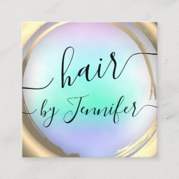 Loyality  Drips 6 Punches Hair Lash Makeup Hologra Square Business Card by luxury_luxury at Zazzle