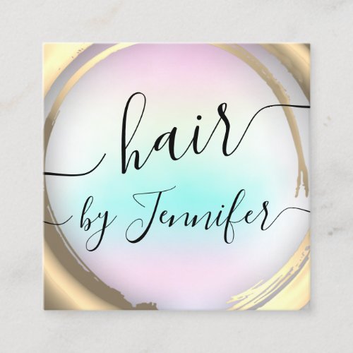 Loyality  Drips 6 Punches Hair Lash Makeup Pastel Square Business Card
